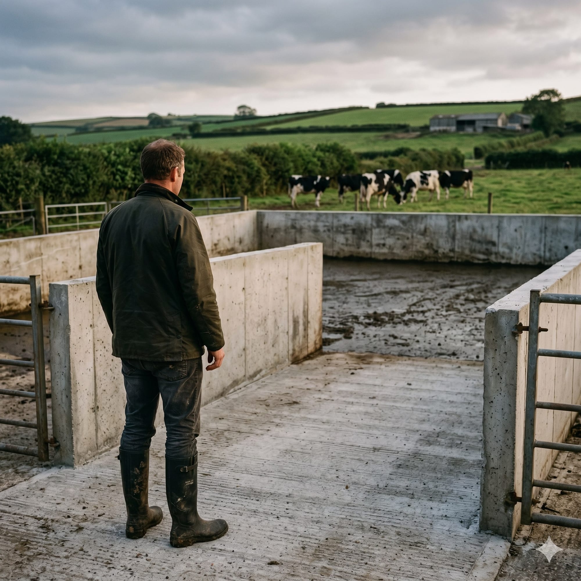 Dairy farm slurry storage — WCCP precast installation