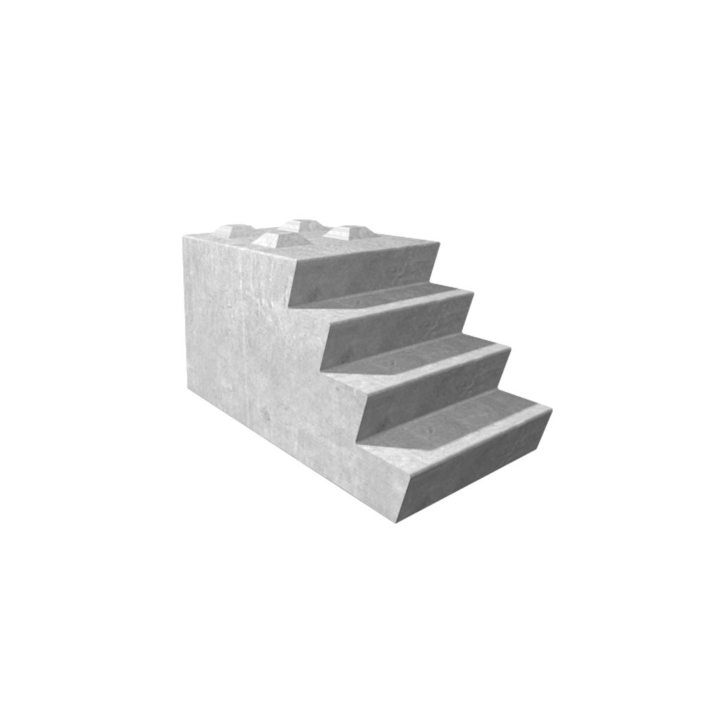 Stepped staircase precast concrete interlocking Beton block by WCCP Devon