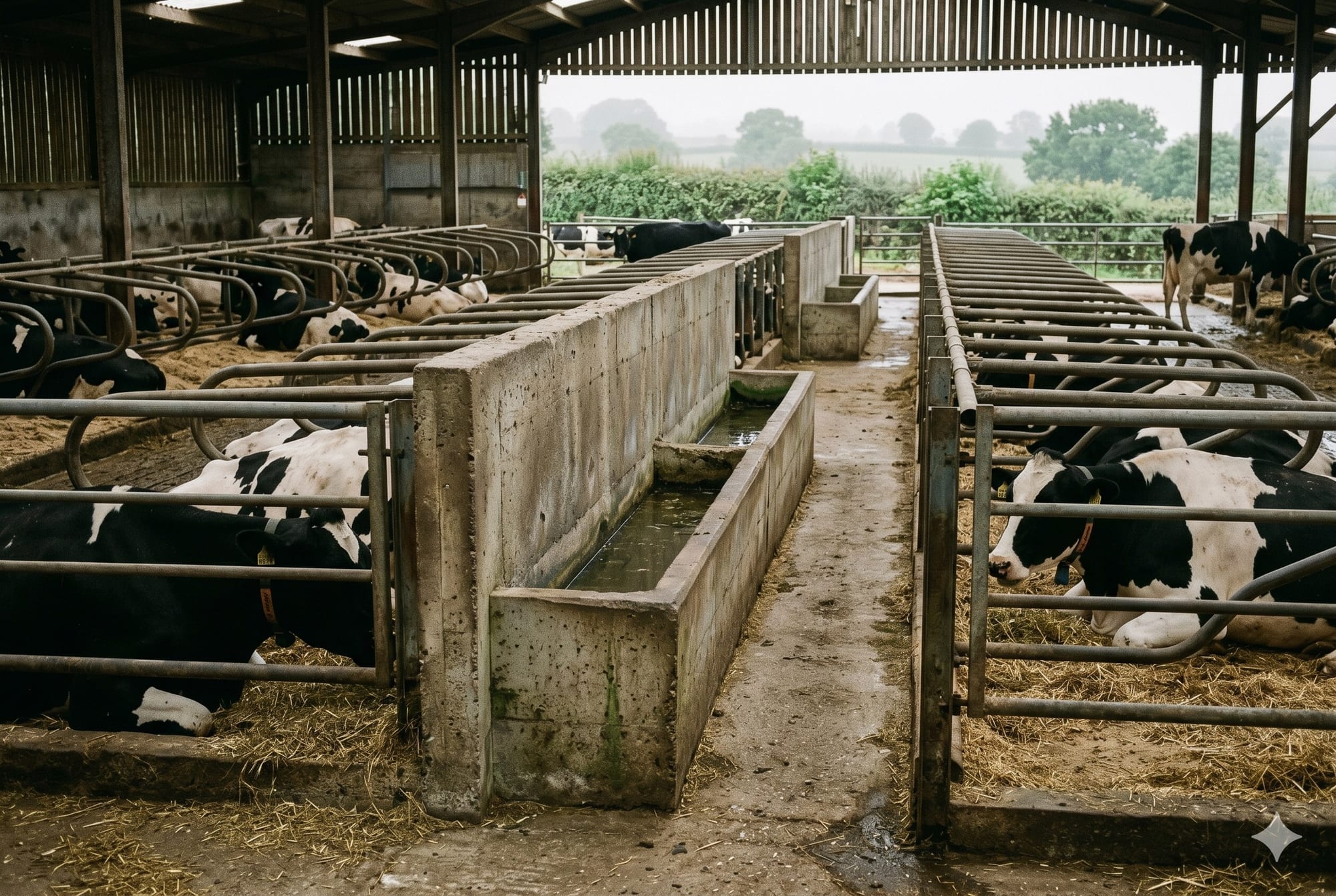 WCCP precast cattle cubicles installed on a dairy farm