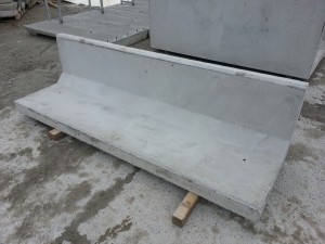 L-shape precast concrete feed wall section by WCCP Devon