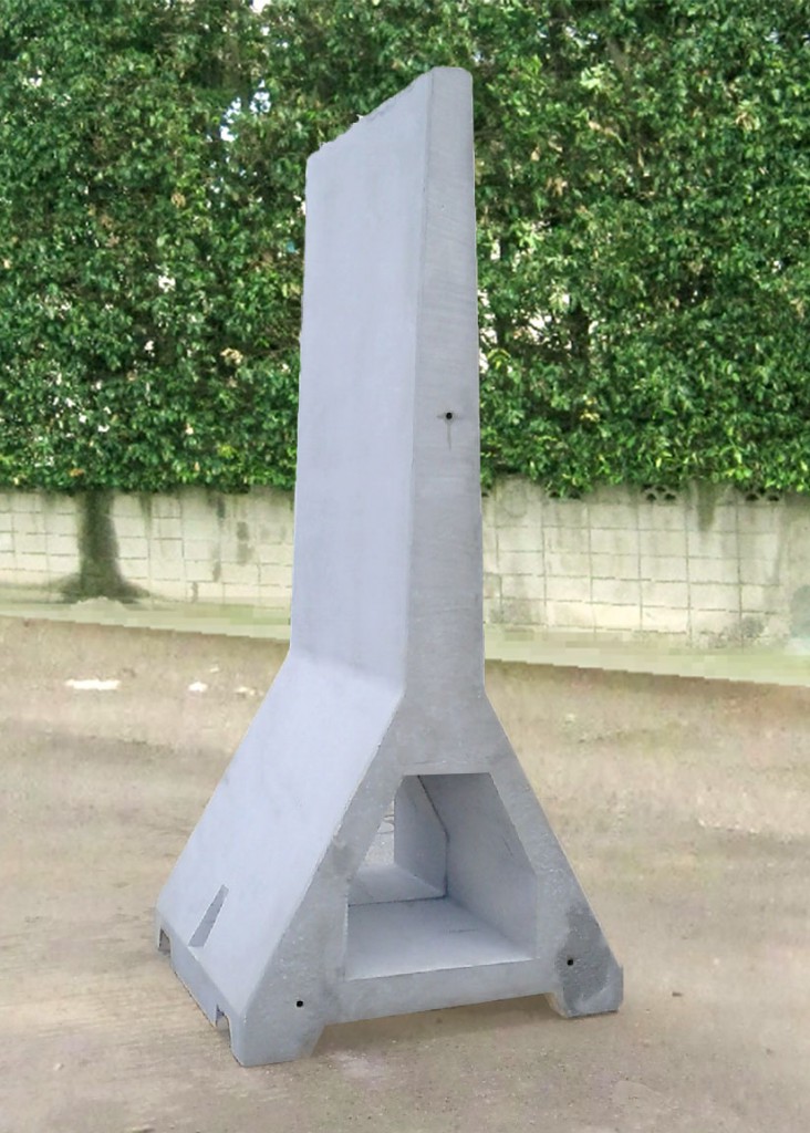 WCCP A-wall precast retaining unit cast in North Devon